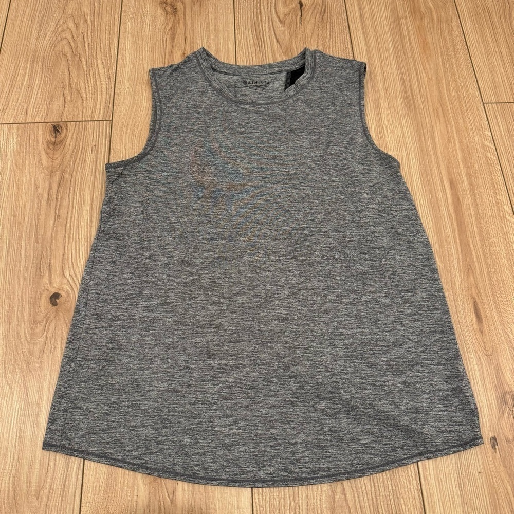 Athleta Foothill Gray Seamless Flap Back Tank Top